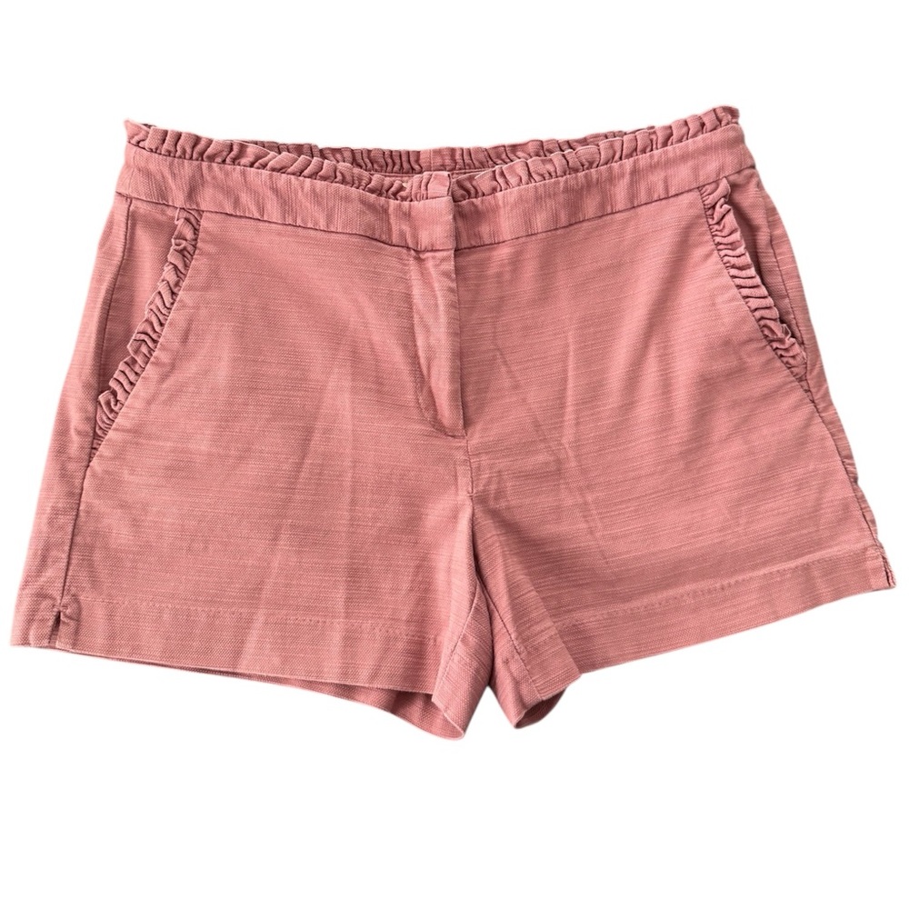 LOFT Ruffled Pocket Shorts in Pink